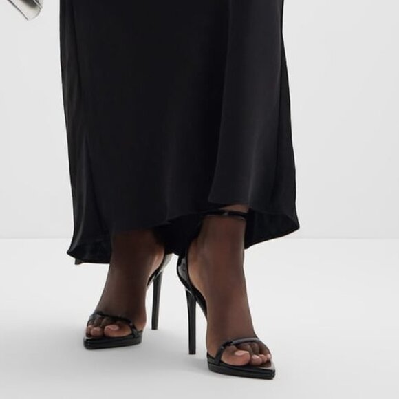 New FEMME LA Opera Sandal in Noir black high heel strappy open toe - Picture 2 of 10